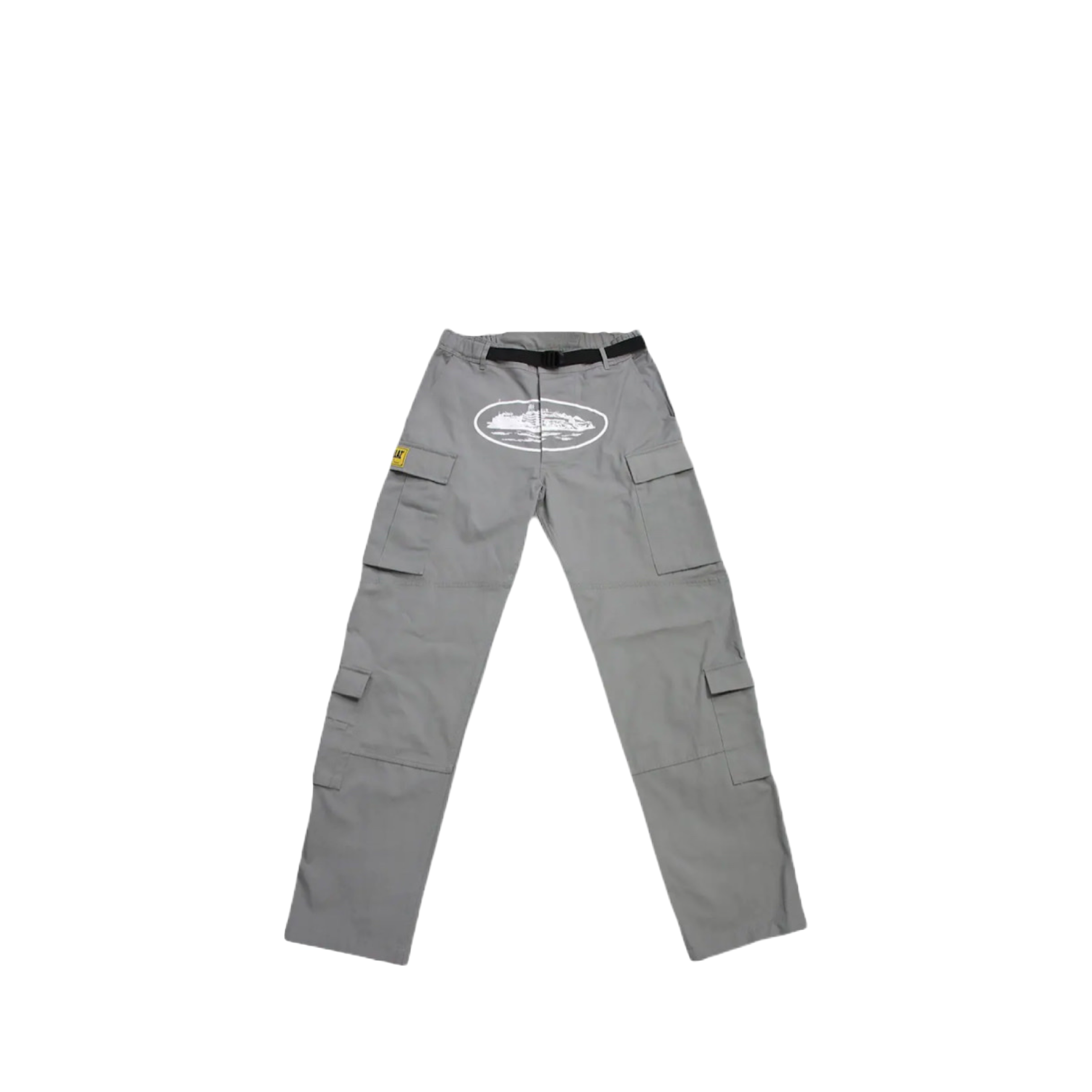 Corteiz Cargo Pants Men's Multi Pocket Black / Yellow Cargos Size Medium.