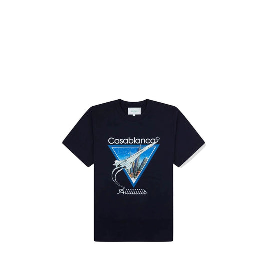 Casablanca 'Aiiiiiir' Printed T Shirt - Navy