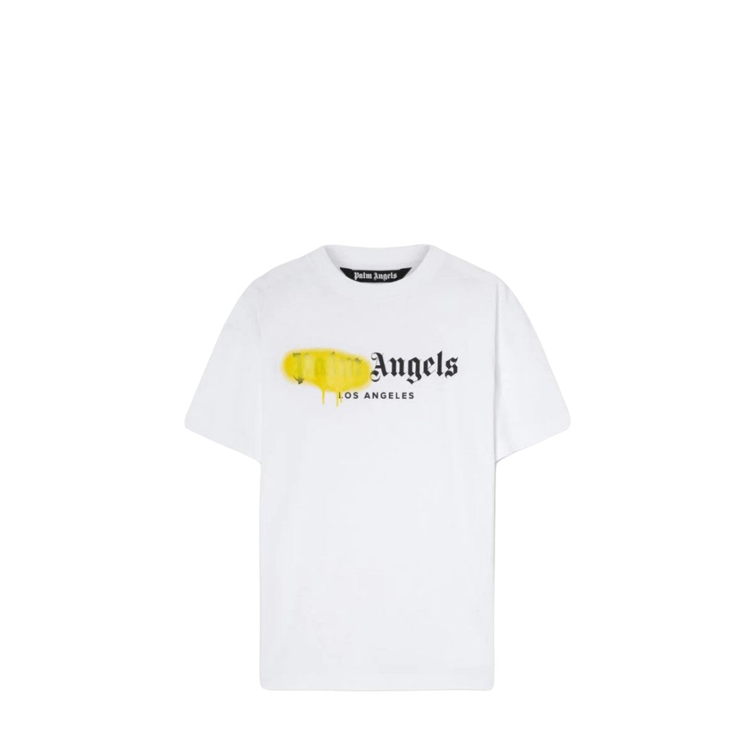 Palm Angels Spray Paint Logo Los Angeles T-Shirt - White