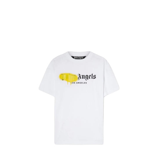 Palm Angels Spray Paint Logo Los Angeles T-Shirt - White