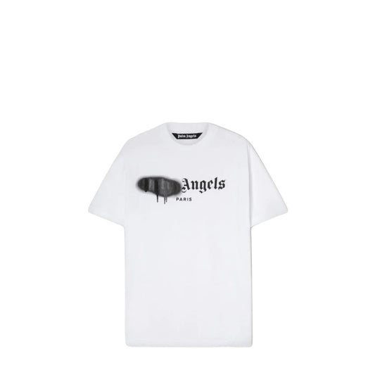 Palm Angels Spray Paint Logo Paris T-Shirt - White