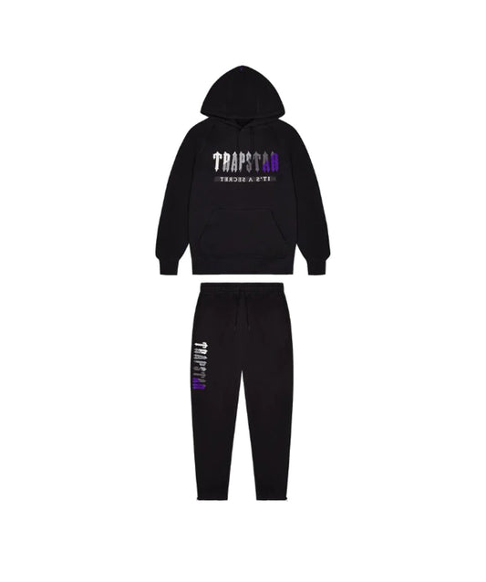 Trapstar Chenille Decoded 2.0 Hooded Tracksuit - Black/Purple