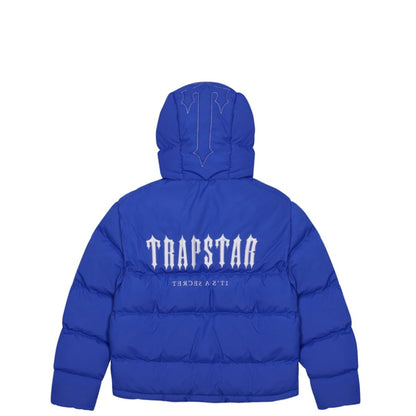 Trapstar Hooded Decoded Puffer Jacket 2.0 - DAZZLING BLUE