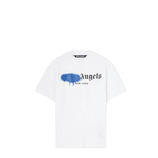 Palm Angels Spray Paint Logo New York T-Shirt - White