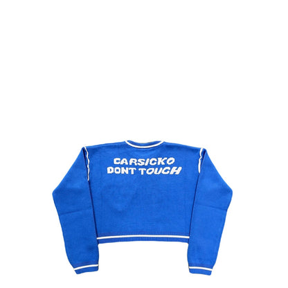 Carsicko Don't Touch Knit Sweater - Blue