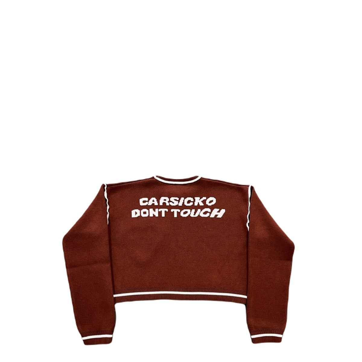Carsicko Don't Touch Knit Sweater - Brown