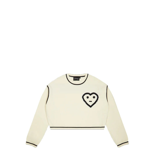 Carsicko Don't Touch Knit Sweater - White