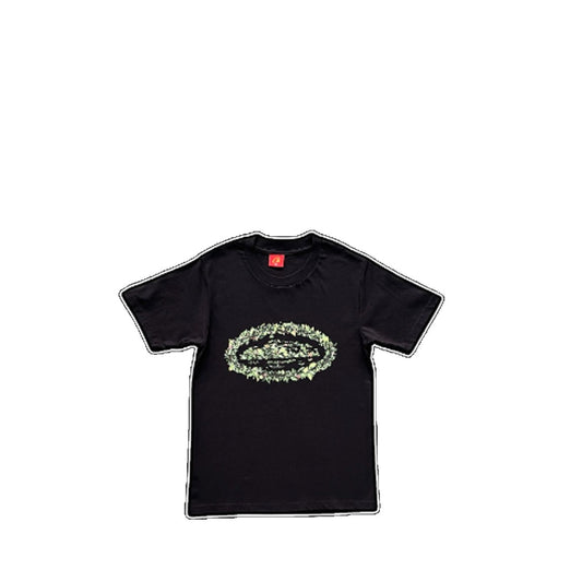 Corteiz Alcatraz Round Grass T-Shirt - Black