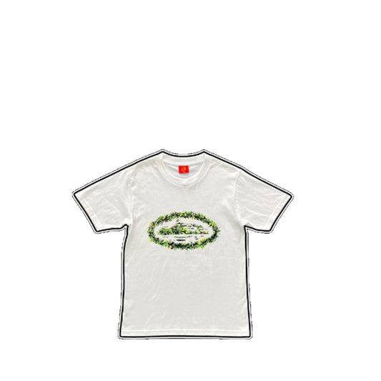 Corteiz Alcatraz Round Grass T-Shirt - White