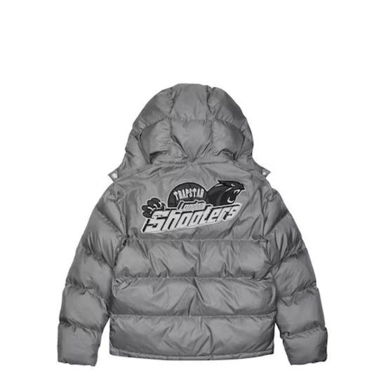 Trapstar Shooters Hooded Puffer Jacket - GREY