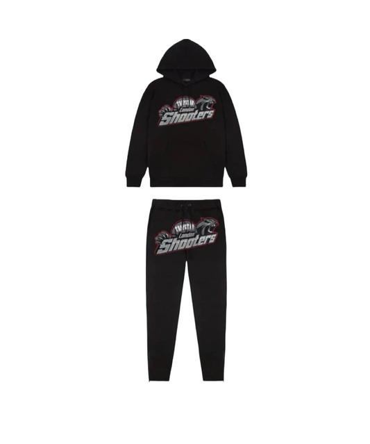 Trapstar Shooters Tracksuit - BLACK/RED (FAST DELIVERY)