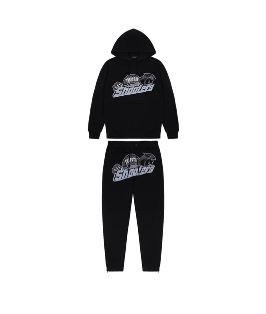Trapstar Shooters Tracksuit - BLACK / SKY BLUE (FAST DELIVERY)