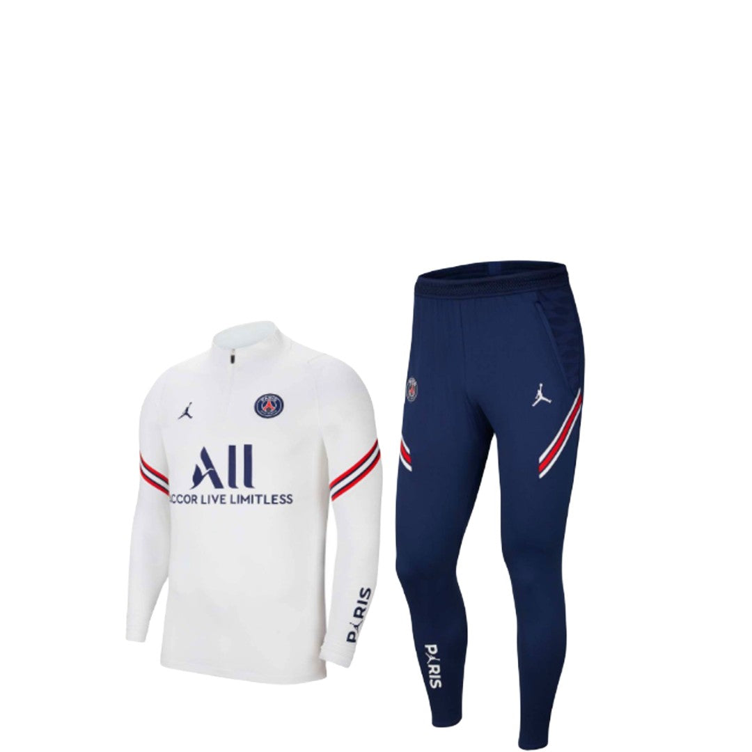 PSG x Jordan Training Technical Tracksuit 2021/22 - White/Midnight Navy