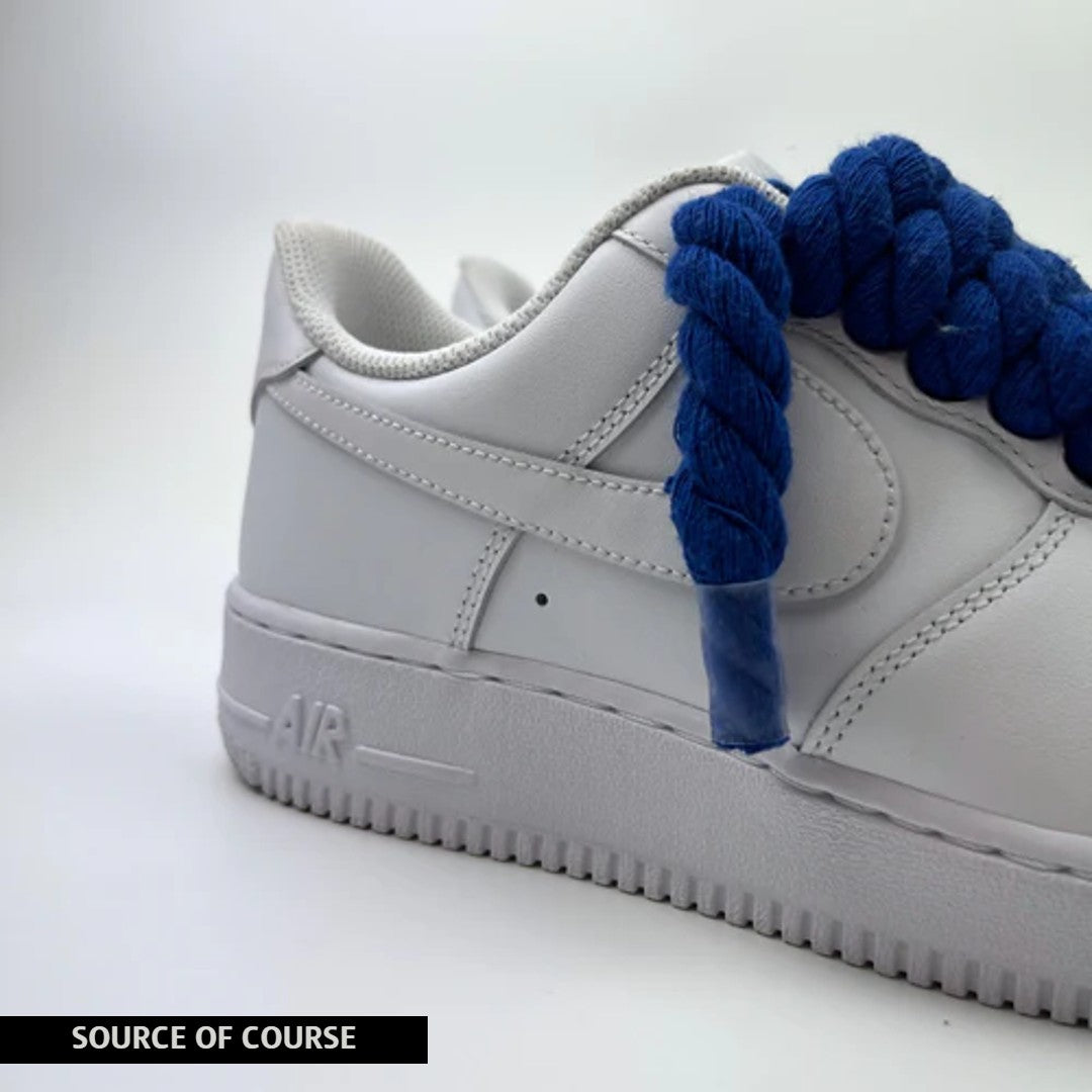 Rope Air Force 1 White - Royal Blue