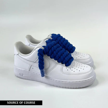 Rope Air Force 1 White - Royal Blue