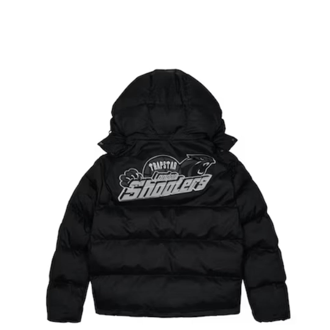 Trapstar Shooters Hooded Puffer Jacket - BLACK/REFLECTIVE