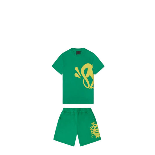 Synaworld T-Shirt and Short Set - Green/Yellow