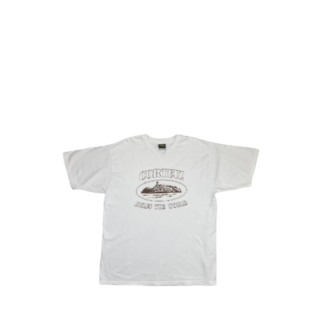 Corteiz Alcatraz T-Shirt - White/Brown