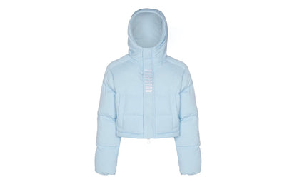 Trapstar Women's Hooded Decoded Puffer 2.0 - ICE BLUE