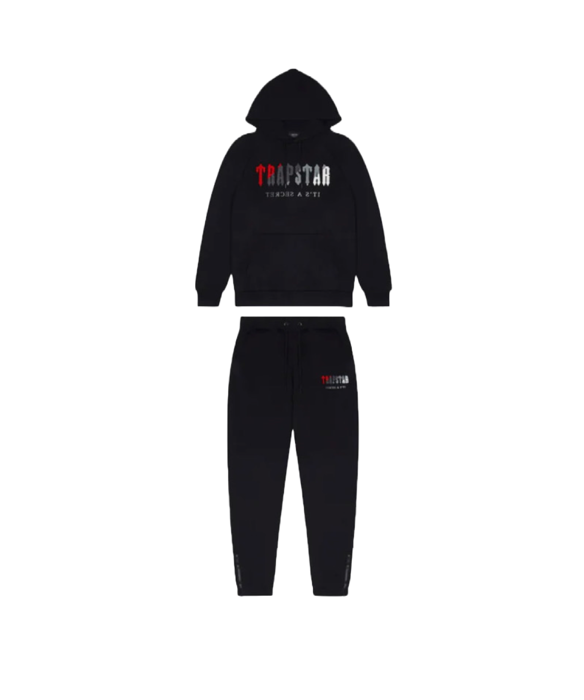 Trapstar Chenille Decoded Tracksuit - BLACK/RED