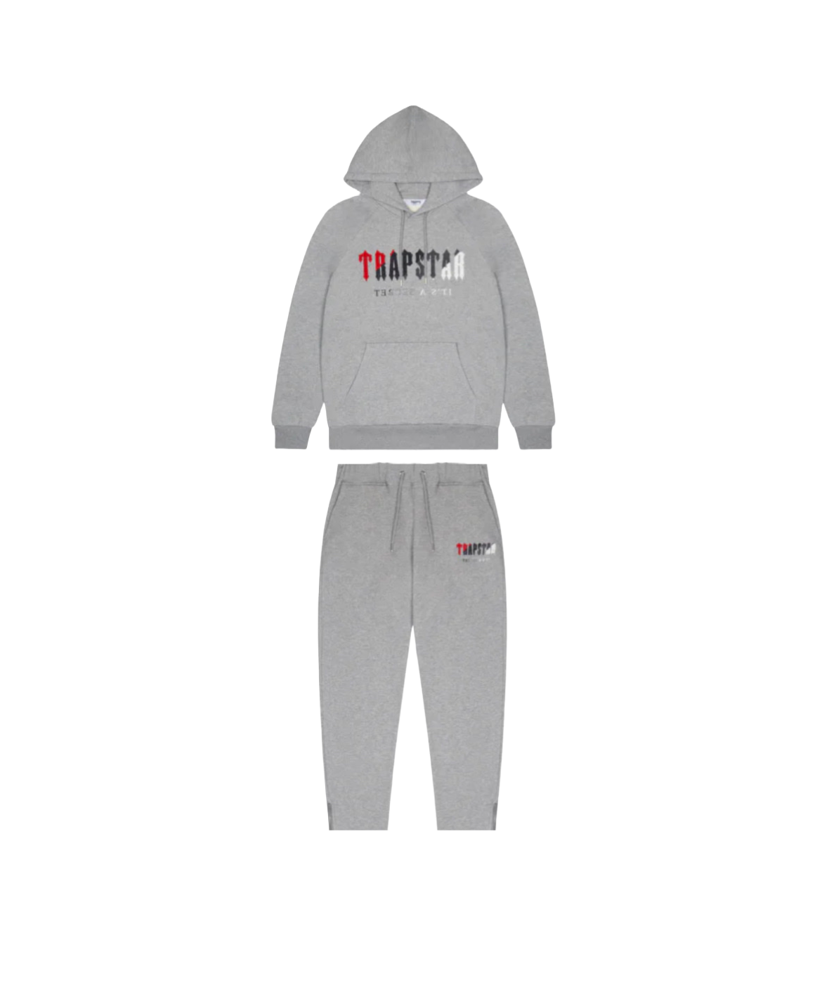 Trapstar Chenille Decoded Tracksuit - GREY/RED