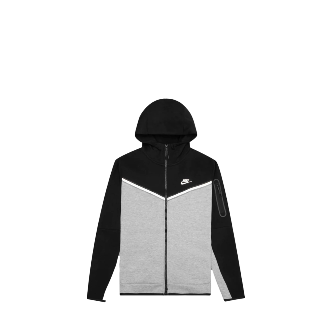 Nike Tech Fleece Hoodie - BLACK/GREY (3RD GEN)