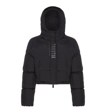 Trapstar Women's Hooded Decoded Puffer 2.0 - BLACK