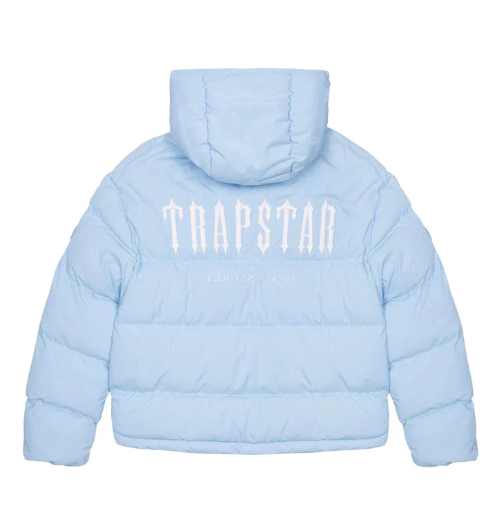 Trapstar Hooded Decoded Puffer Jacket 2.0 - ICE BLUE
